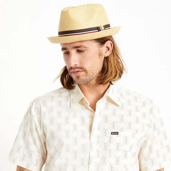 Brixton Castor Fedora Player Strohhut -Herren- -Damen-