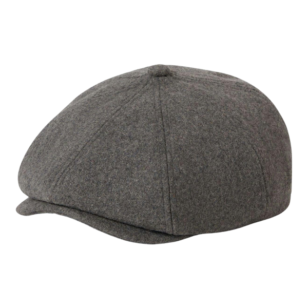 Brixton Brood Baggy Schiebermütze Flatcap Flannel grau