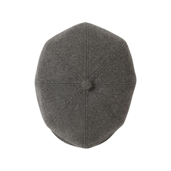 Brixton Brood Baggy Schiebermütze Flatcap Flannel grau 1
