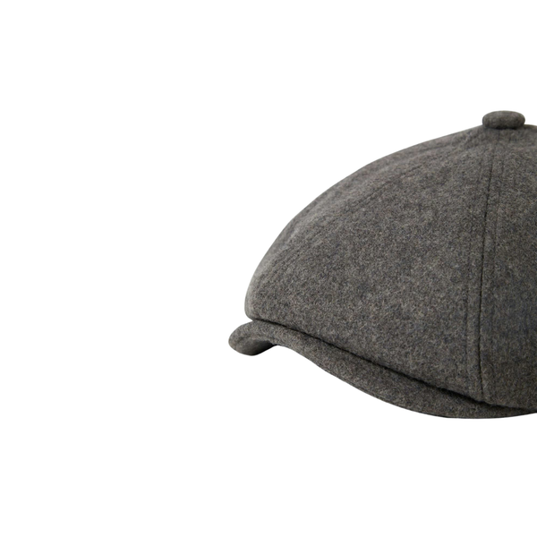 Brixton Brood Baggy Schiebermütze Flatcap Flannel grau 2