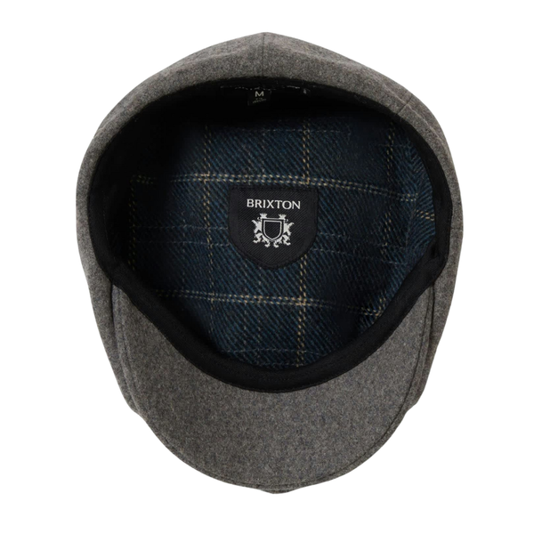 Brixton Brood Baggy Schiebermütze Flatcap Flannel grau 4
