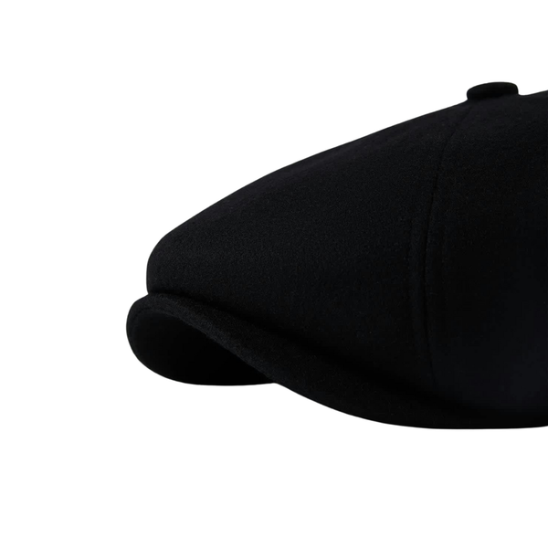 Brixton Brood Baggy Schiebermütze Flatcap Flannel schwarz 3