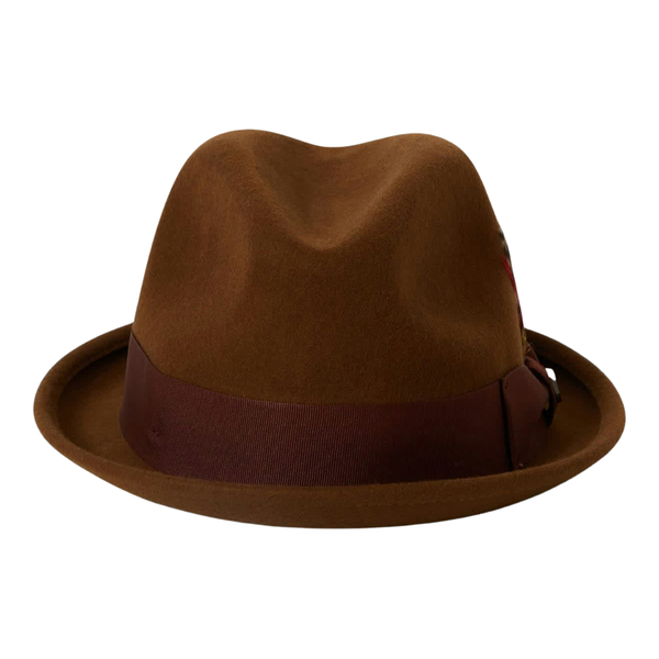 Brixton Gain Player Fedora Hut  Bogart Hut Chestnut