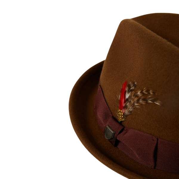 Brixton Gain Player Fedora Hut  Bogart Hut Chestnut 6