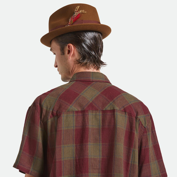Brixton Gain Player Fedora Hut  Bogart Hut Chestnut 5