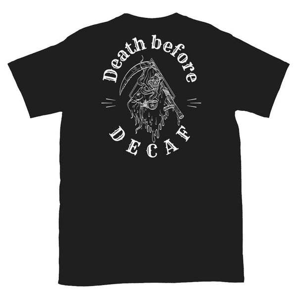 BRNSWK Style Death before Decaf Kurzärmeliges Unisex-T-Shirt - Style-by-Hat