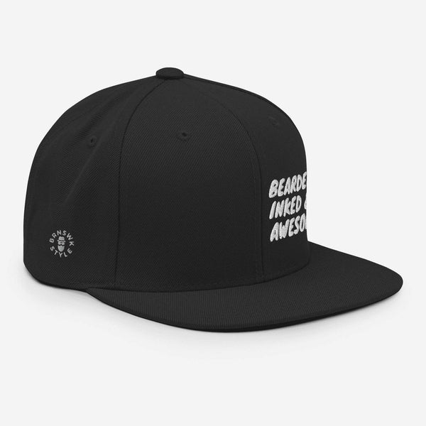 BRNSWK Style Inked Bearded & Awesome Snapback-Cap - Style-by-Hat