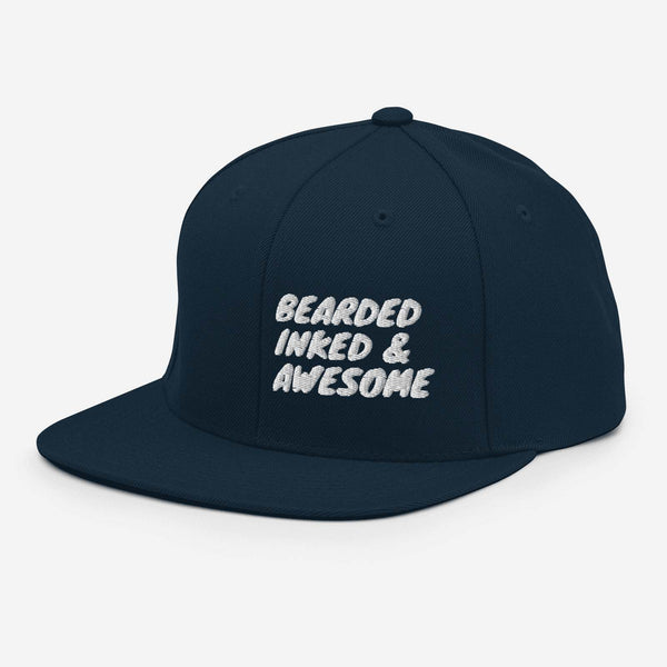 BRNSWK Style Inked Bearded & Awesome Snapback-Cap - Style-by-Hat