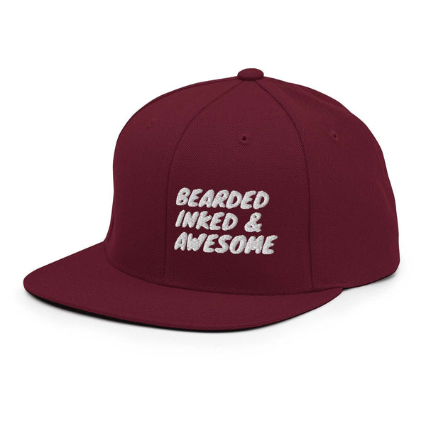 BRNSWK Style Inked Bearded & Awesome Snapback-Cap - Style-by-Hat