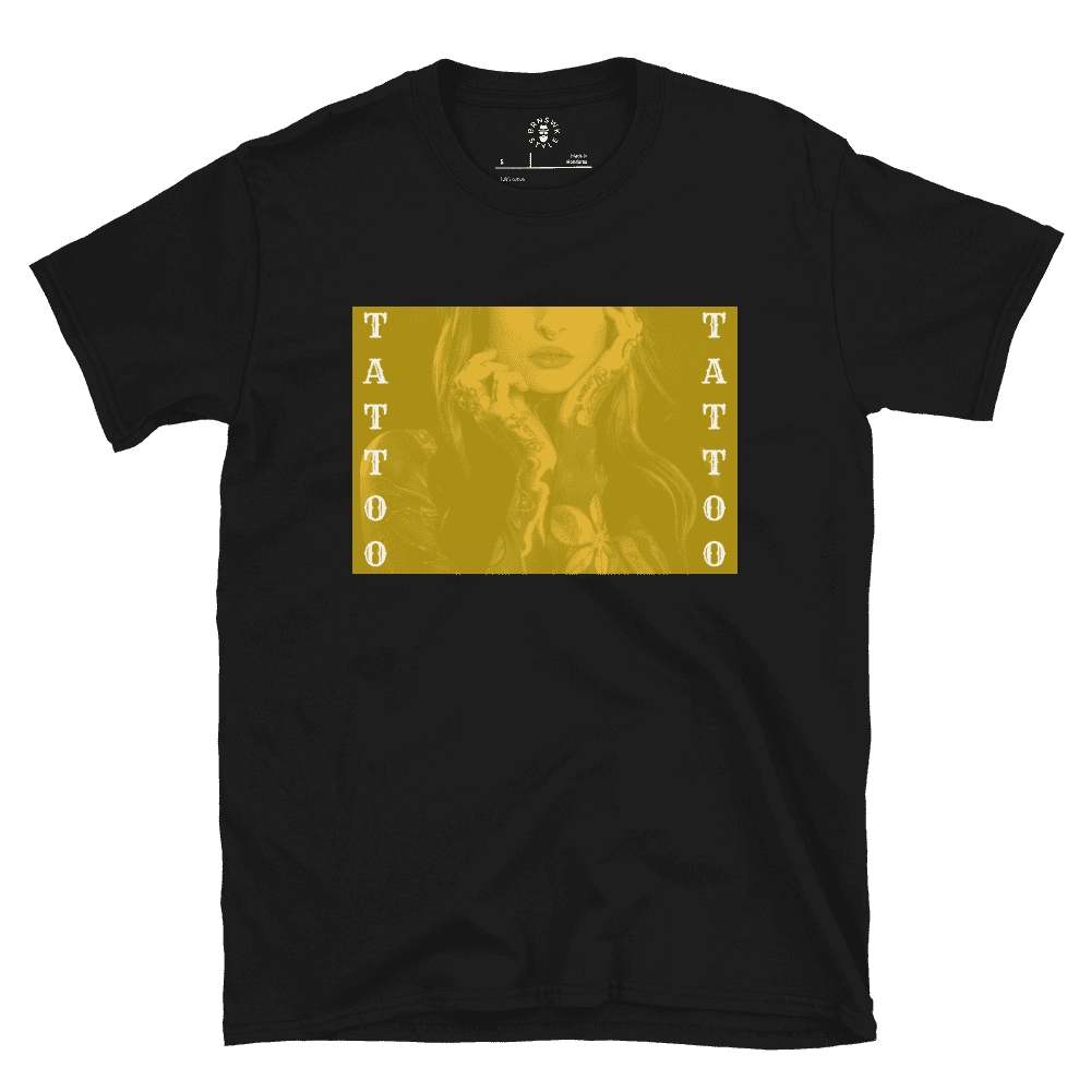 brnswk-style-tattoo-yellow-kurzarmeliges-unisex-t-shirt