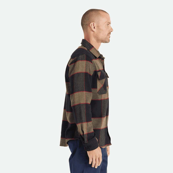 Brixton Bowery Flanell Hemd braun - Style-by-Hat