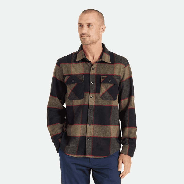 Brixton Bowery Flanell Hemd braun - Style-by-Hat