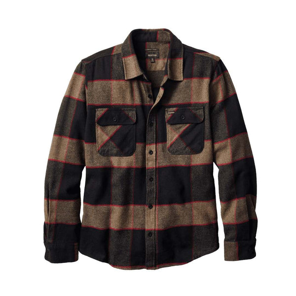 Brixton Bowery Flanell Hemd braun - Style-by-Hat