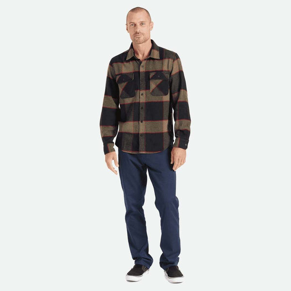 Brixton Bowery Flanell Hemd braun - Style-by-Hat