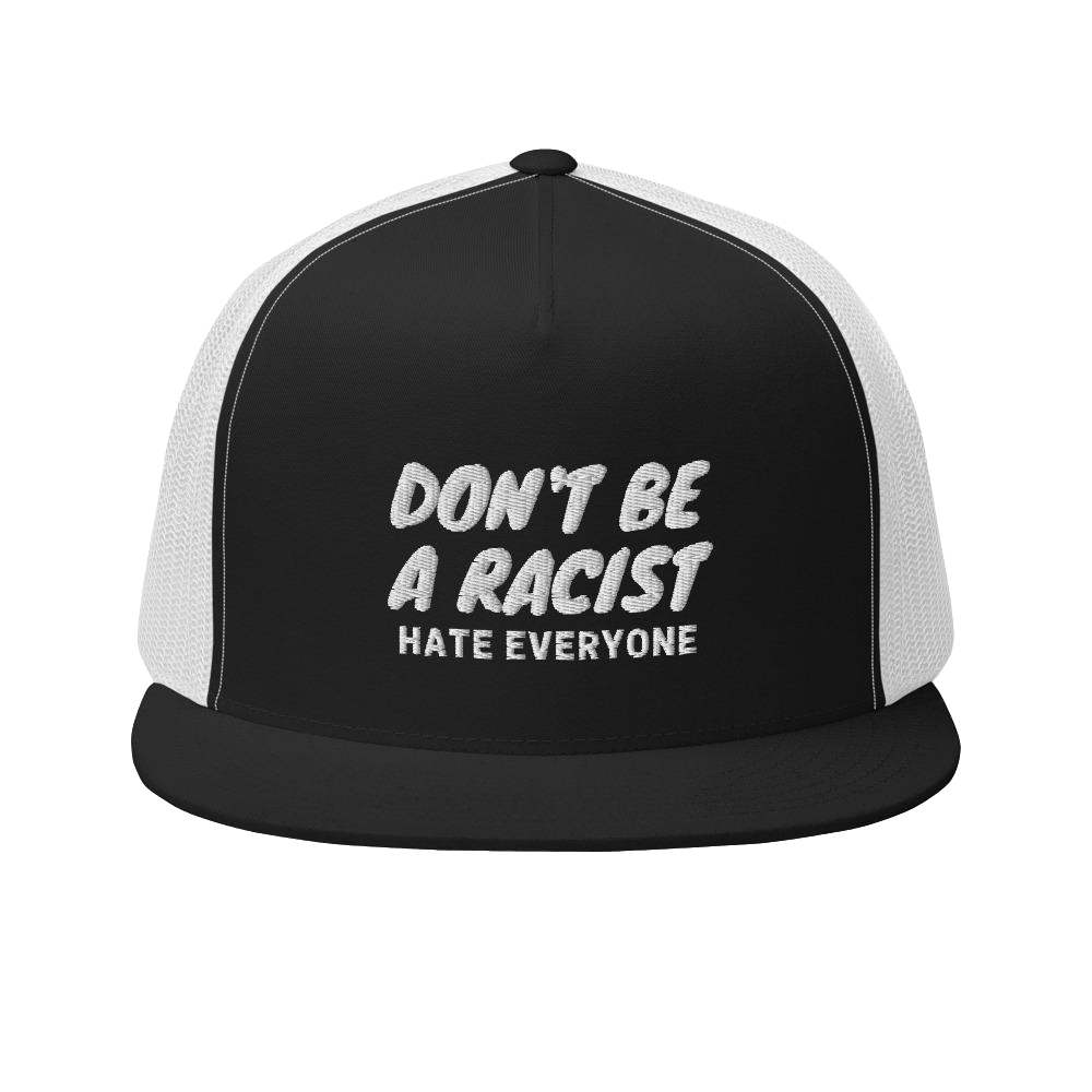 dont-be-a-racist-besticktes-trucker-cap-damen-herren-spass-lustig-spruch