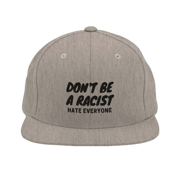 Don't be a Racist schwarz besticktes Snapback-Cap Damen Herren Männer Frauen Spaß lustig Spruch - Style-by-Hat