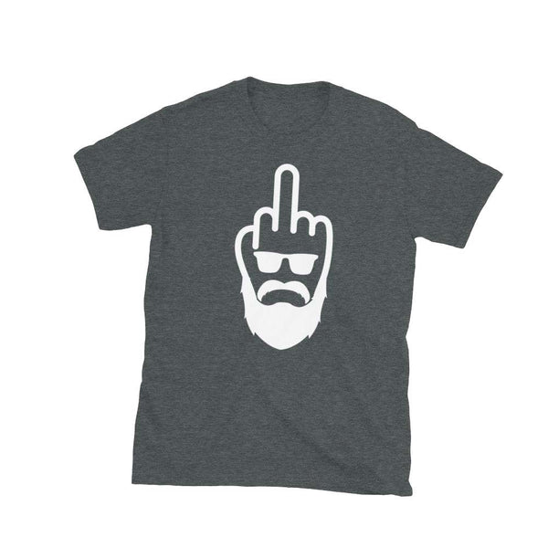 Mittelfinger Bart cool  F*** Beard cool Kurzärmeliges Unisex-T-Shirt  Damen, Herren, Sommer T-Shirt Motiv bedruckt Bart Cool - Style-by-Hat