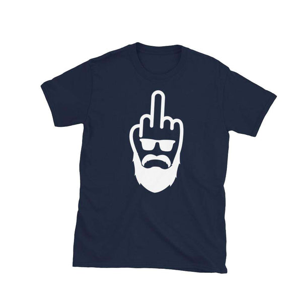 Mittelfinger Bart cool  F*** Beard cool Kurzärmeliges Unisex-T-Shirt  Damen, Herren, Sommer T-Shirt Motiv bedruckt Bart Cool - Style-by-Hat