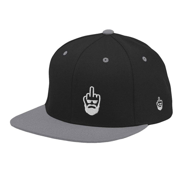 Mittelfinger Bart mit Sonnenbrille Snapback-Cap cool Damen Herren cool Bart - Style-by-Hat