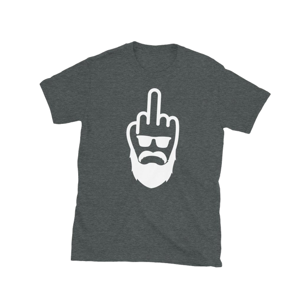 Mittelfinger Bart cool  F*** Beard cool Kurzärmeliges Unisex-T-Shirt  Damen, Herren, Sommer T-Shirt Motiv bedruckt Bart Cool