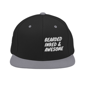 BRNSWK Style Inked Bearded & Awesome Snapback-Cap
